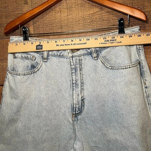 WeWoreWhat Mom Slit Straight Light Denim Jeans Women's size 31 high waisted - Picture 11 of 12